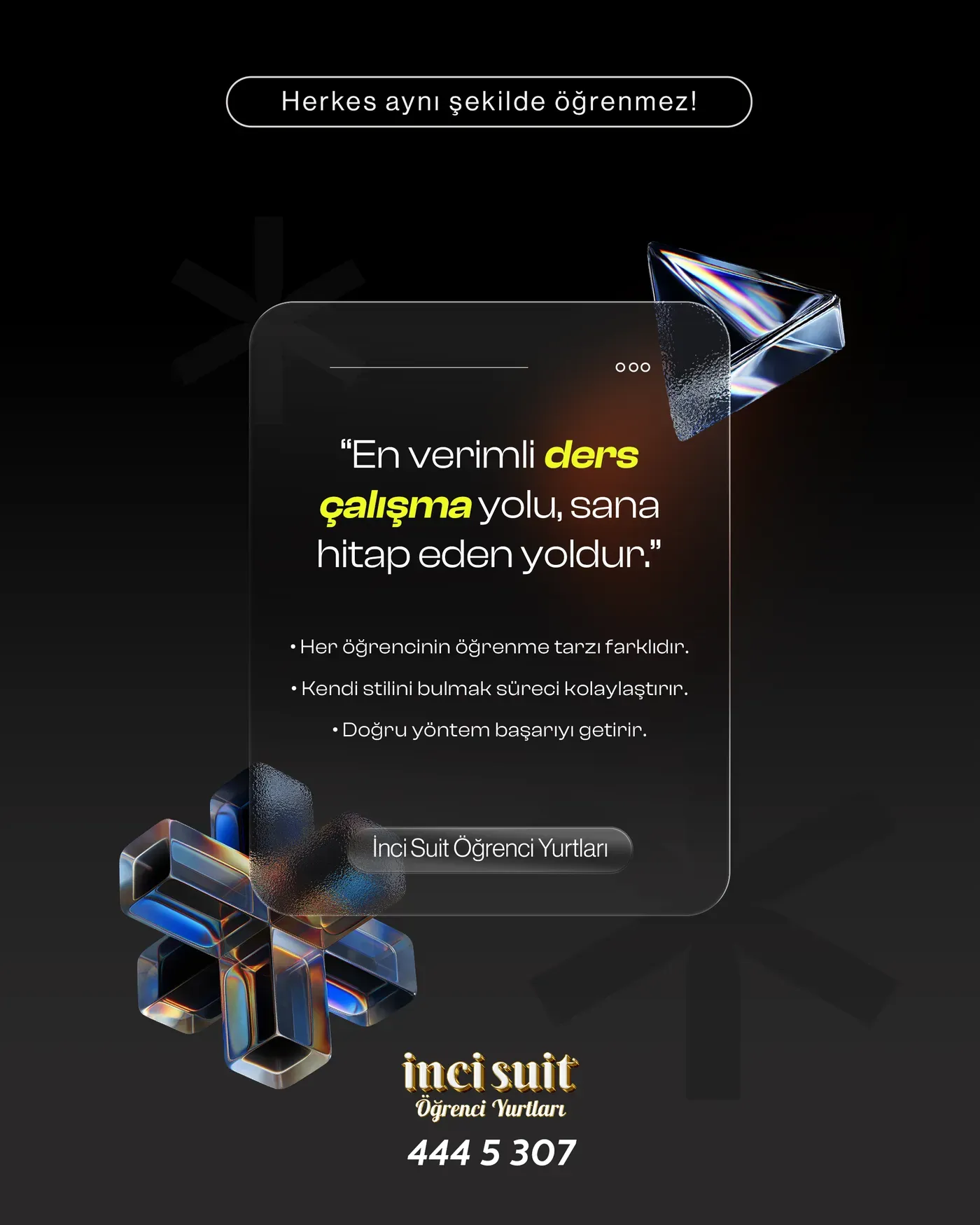 İnci Suit Öğrenci Yurtları — Ders Kılavuzu 3