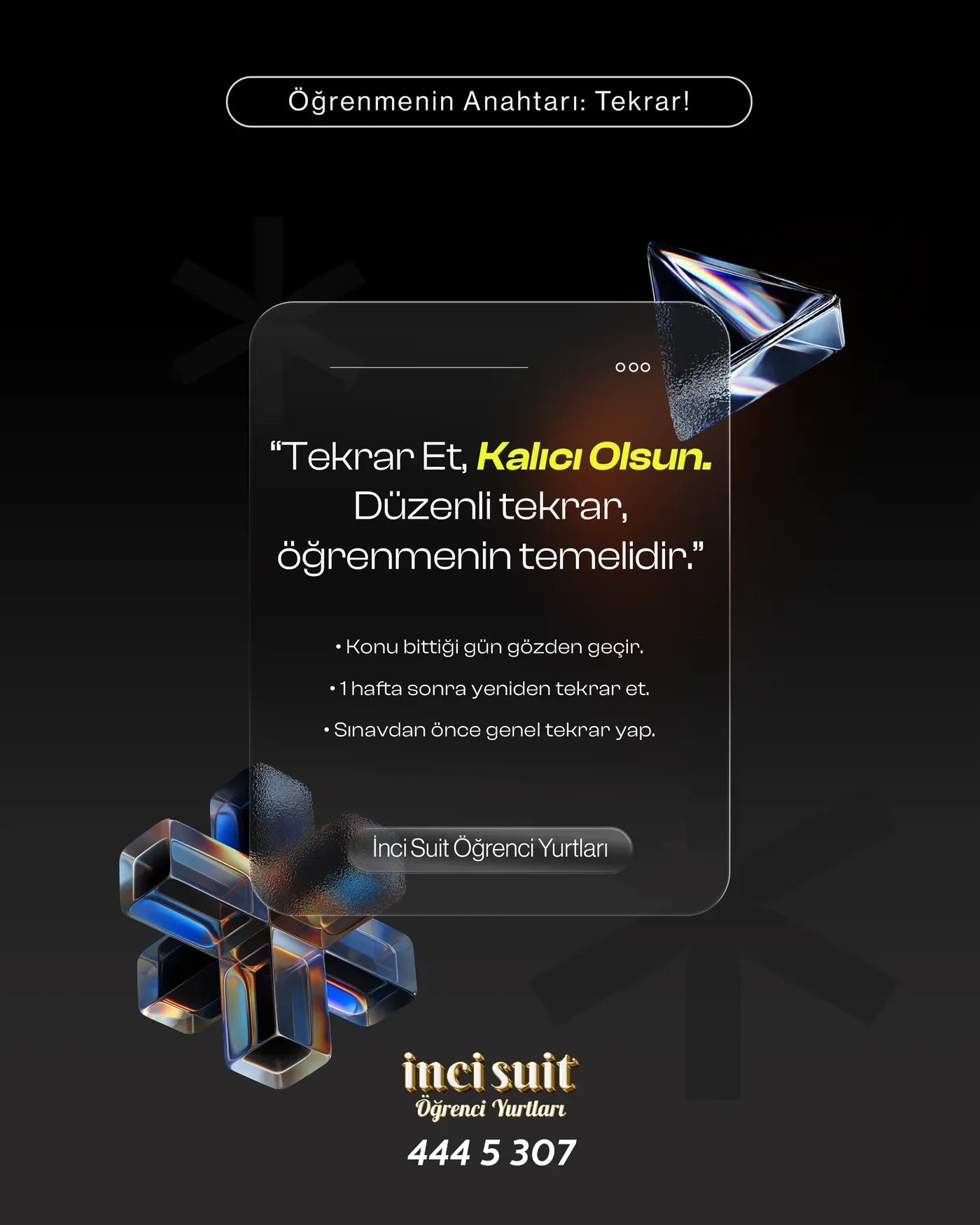 İnci Suit Öğrenci Yurtları — Ders Kılavuzu 5