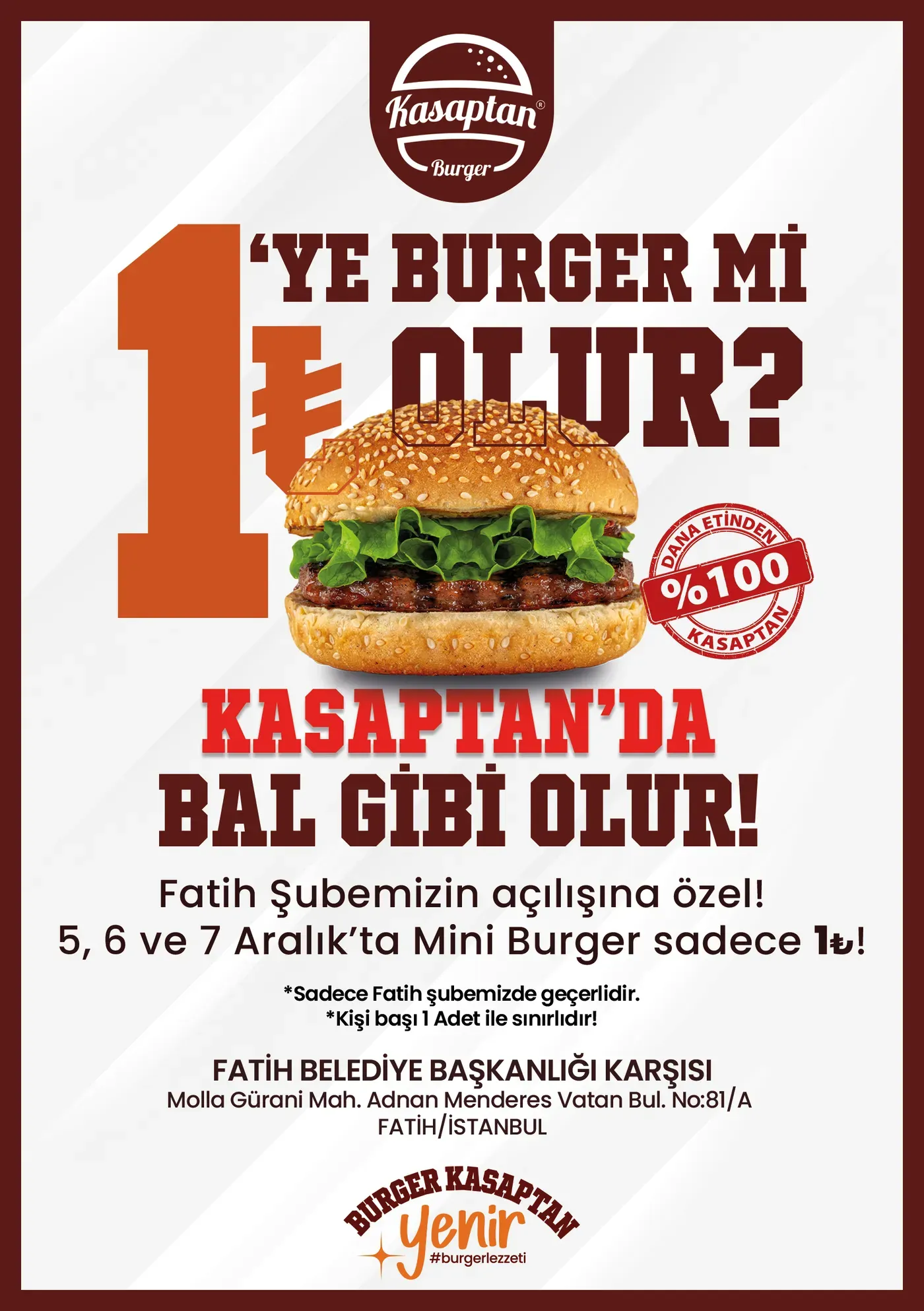 Kasaptan Burger — Reklam Panosu 1